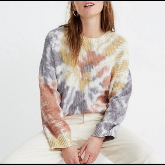 Madewell Sweaters - 🌟 Madewell Tie-Dye Westford Pullover Sweater S